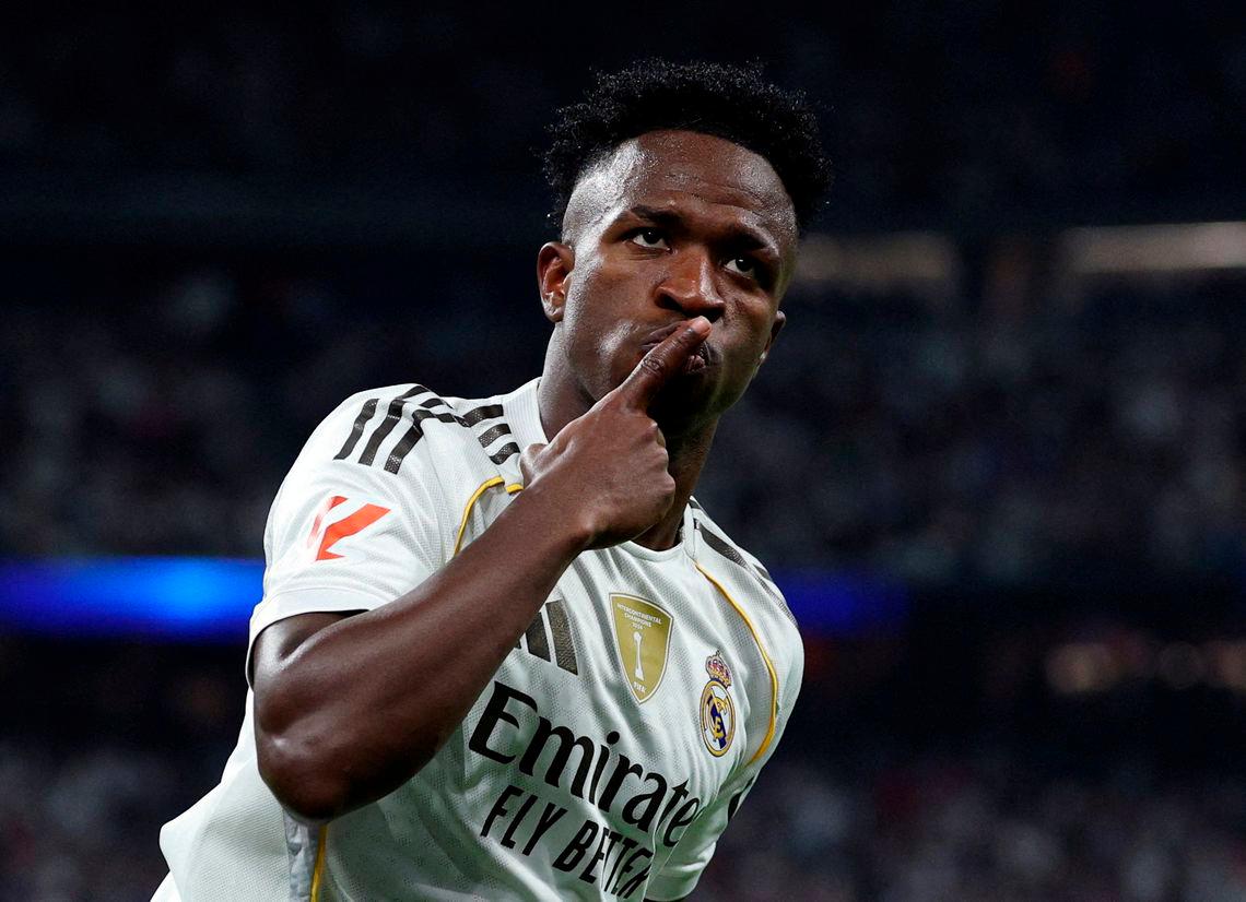 Vinicius Junior celebrates scoring their first goal REUTERS/Juan Medina TPX IMAGES OF THE DAY