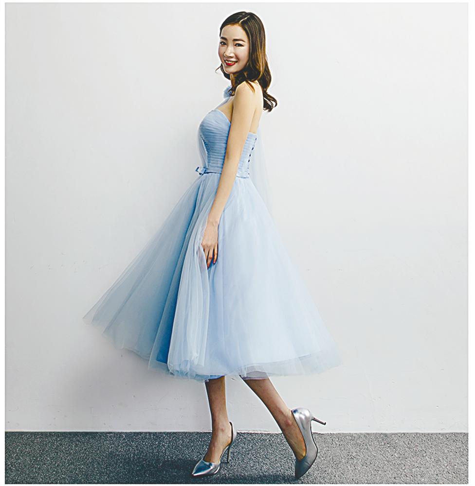 $!One of the many different styles of bridesmaid dresses available at Eleventh, the company which Chan founded. – ELEVENTH