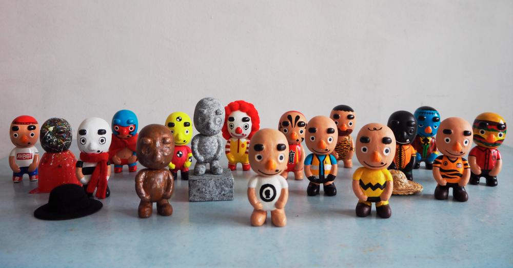 A group shot of all the AH Boy figures Ng made, customised, and painted. – COURTESY OF JEFFERSON NG