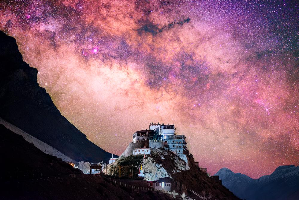 $!Milky Way above the Key Monastery in Northern India. – COURTESY OF GREY CHOW