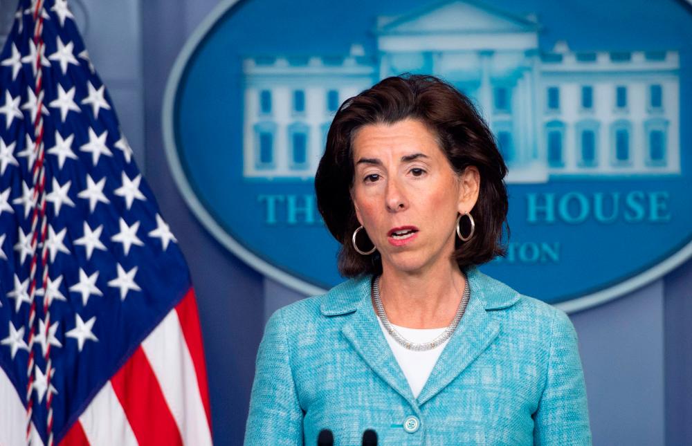 Raimondo says the updated rules will increase the effectiveness of controls and further shut off pathways to evade restrictions. – AFPpic