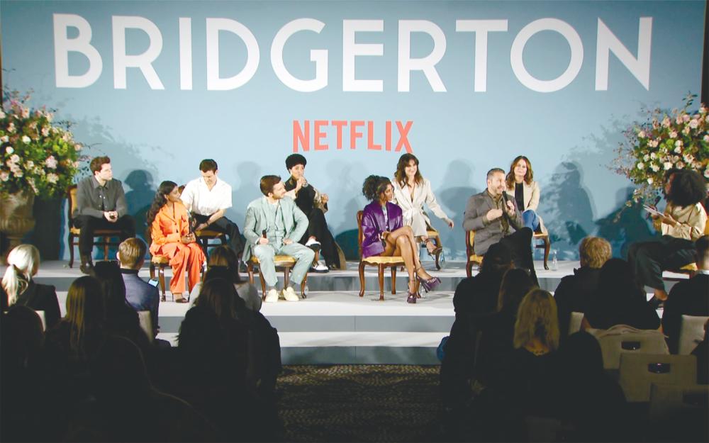 The Bridgerton Season 2 press conference that was held on March 21. - NETFLIX