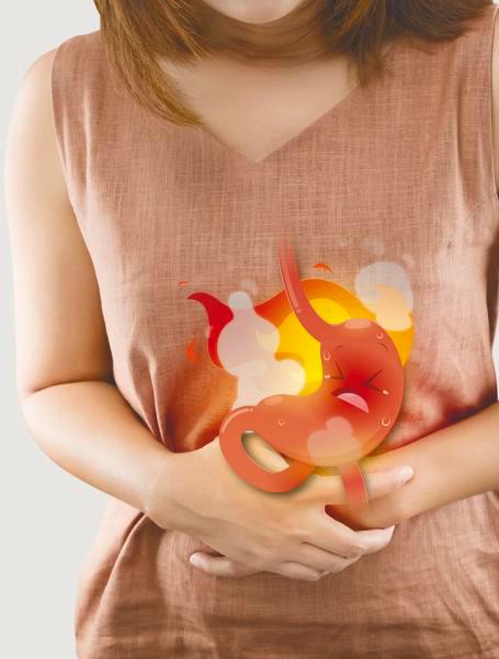 Gastric pain can vary from a mild, dull ache to a severe, throbbing sensation in the upper stomach area. – 123RF