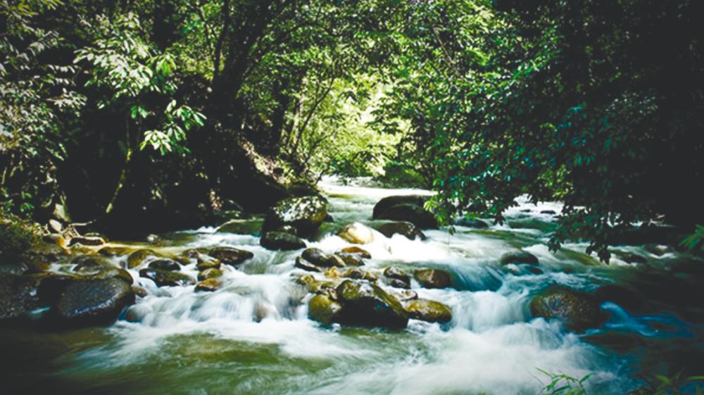 To get to the Chiling Waterfalls, visitors have to hike and cross five rivers. – TOURISM SELANGOR