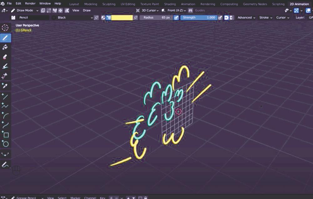 $!Blender: Grease pencil allows you to draw in 3D space. – YouTube @Kevandram