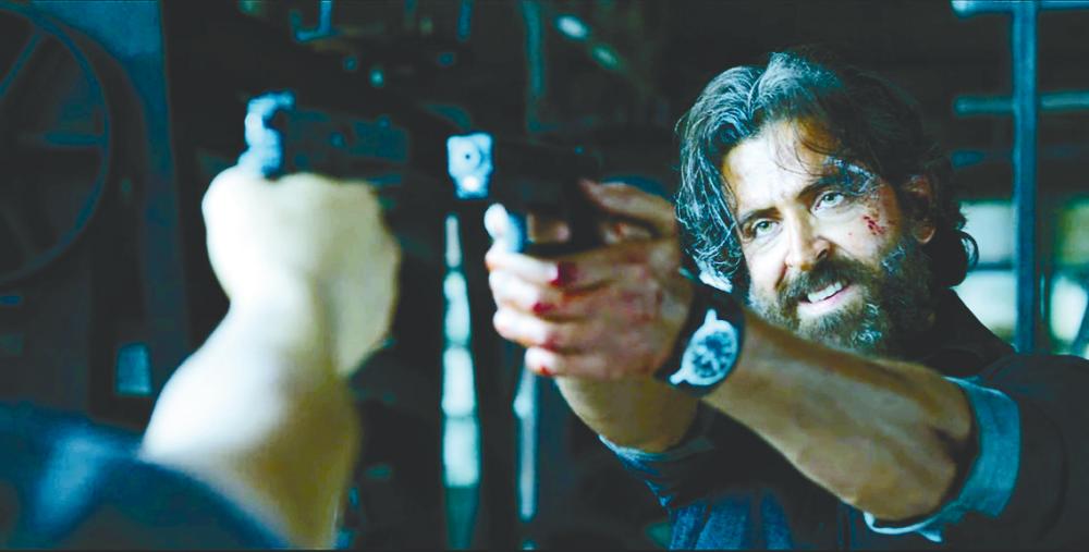 $!The tense face-off between the two lead characters. Said (on the left) and the right, Hrithik.