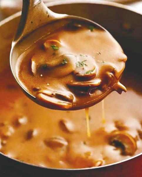 $!You can prepare mushroom gravy up to a few days ahead of time.