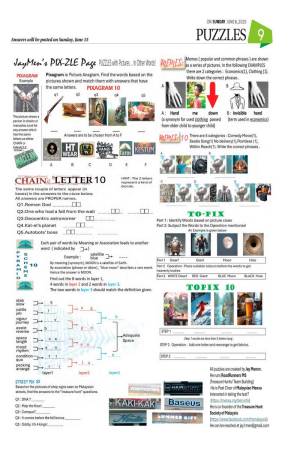 PUZZLES JUNE 8, 2025