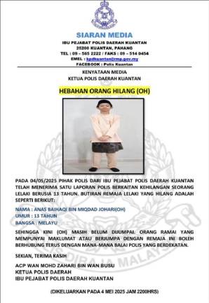 Credit: Polis Kuantan / FB