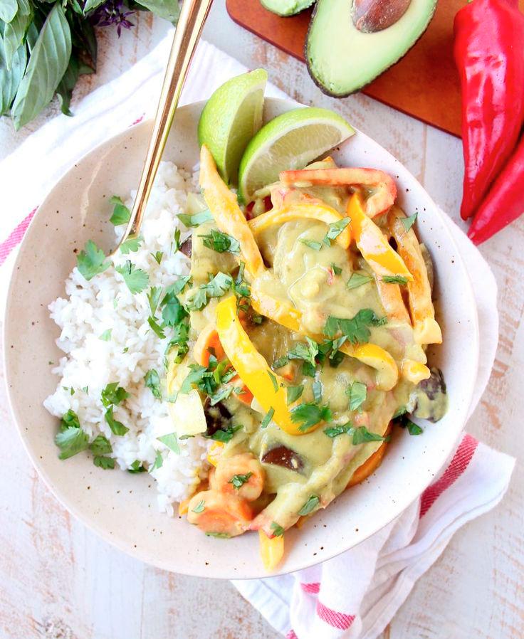 $!Fragrant Thai curry enhanced with mashed avocado for an extra smooth texture. – PICS BY PINTEREST