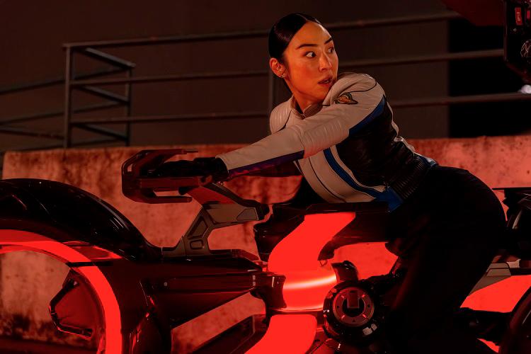 Known for her critically acclaimed lead role in Past Lives, Lee is heavily underutilised in Tron: Ares. $!Known for her critically acclaimed lead role in Past Lives, Lee is heavily underutilised in Tron: Ares.