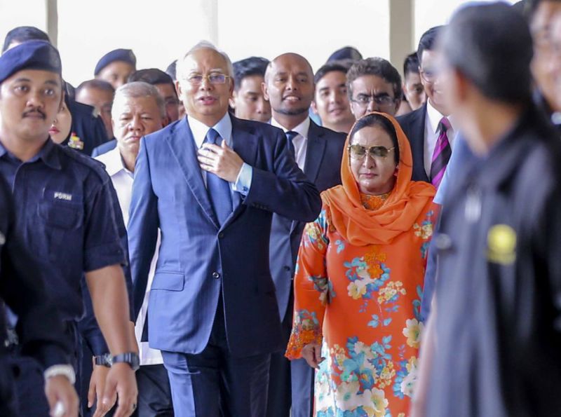 Former prime minister Datuk Seri Najib Abdul Razak and his wife Datin Seri Rosmah Mansor.