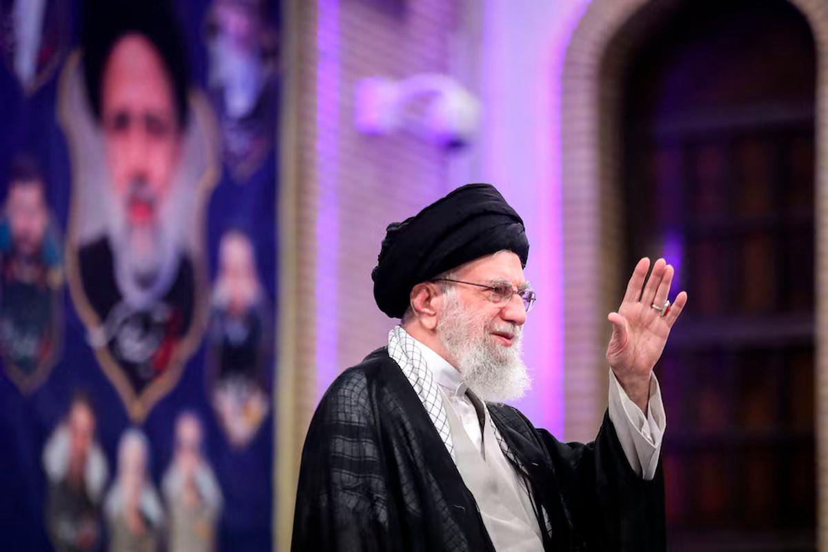 Iran’s Supreme Leader Ayatollah Ali Khamenei waves during a meeting in Tehran, Iran, May 20, 2025. Office of the Iranian Supreme Leader/WANA (West Asia News Agency)/Handout via REUTERS