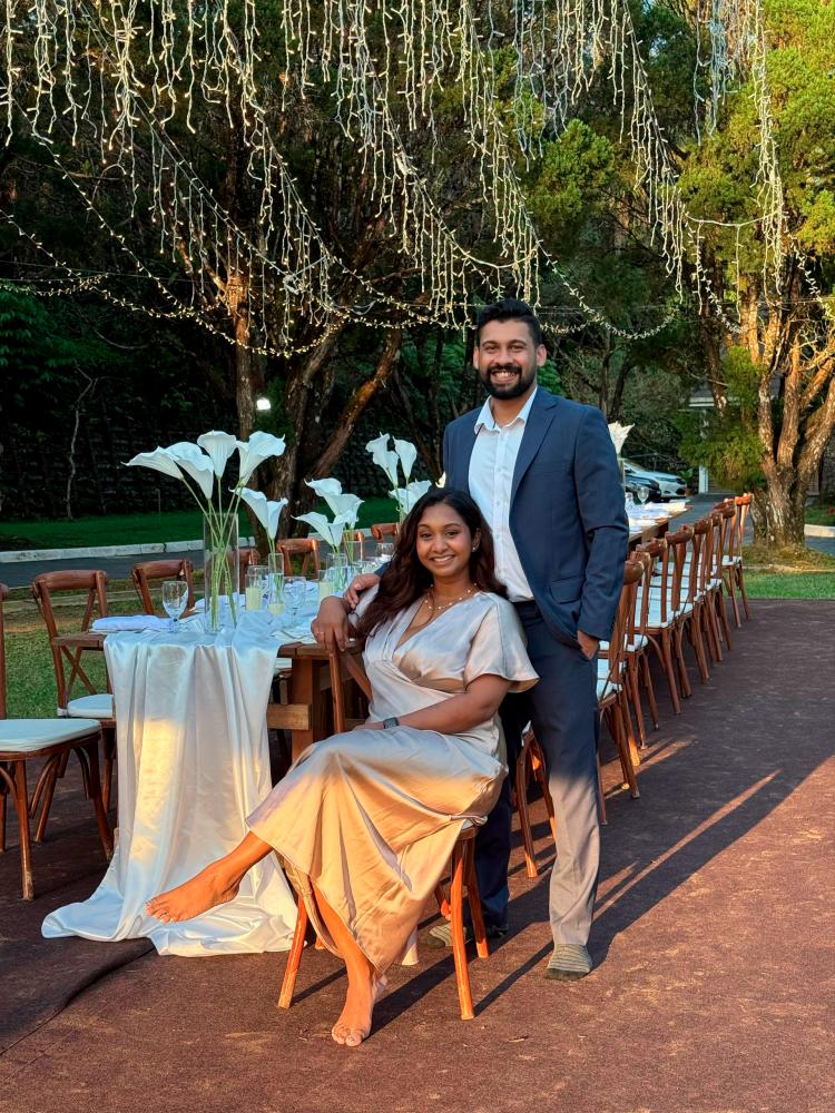 The couple has been married for three years. $!The couple has been married for three years.