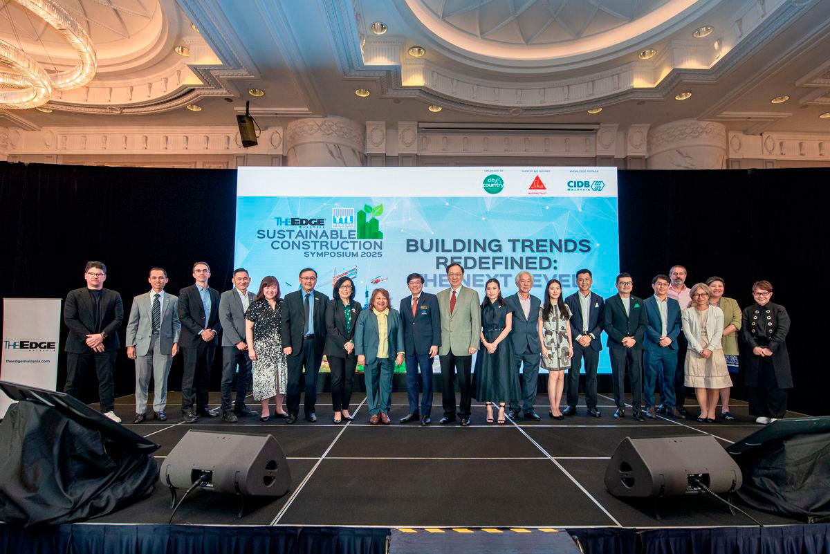 (From left) Skidmore, Owings &amp; Merrill LLP (SOM) design principal Nicolas Medrano, Construction Research Institute of Malaysia senior manager of consultancy and inspection Mohd Khairolden Ghani, SOM senior associate principal Ian Ralph, YTL Cement Group general manager Lim Tze Liang, The Edge Media Group chief commercial officer Sharon Teh, Master Builders Association Malaysia president Oliver Wee, YTL Cement CEO Datuk Yeoh Soo Keng, Construction Industry Development Board CEO Zainora Zainal, Real Estate and Housing Developers’ Association Malaysia president Datuk Ho Hon Sang, YTL Cement group managing director Datuk Seri Michael Yeoh, YTL Cement executive director Rachel Yeoh, The Edge Media Group publisher and group CEO Datuk Ho Kay Tat, YTL Cement executive director Michelle Yeoh, YTL Cement director Joshua Yeoh, Malaysian Institute of Architects deputy president Dexter Koh, Eastern Pretech Solutions CEO Lee Mun Sam, Sika Malaysia general manager Francisco Retondo, The Edge Malaysia editor-in-chief Kathy Fong, City &amp; Country senior editor E Jacqui Chan and The Edge Media Group editor emeritus Au Foong Yee