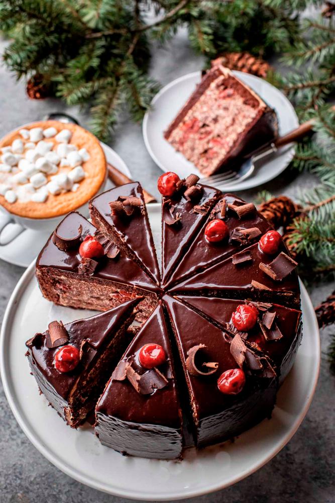 Chocolate-dipped cherry almond cake. – LET THE BAKING BEGIN $!Chocolate-dipped cherry almond cake. – LET THE BAKING BEGIN