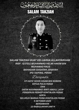 Gambar Kredit : Polis Perak / Facebook