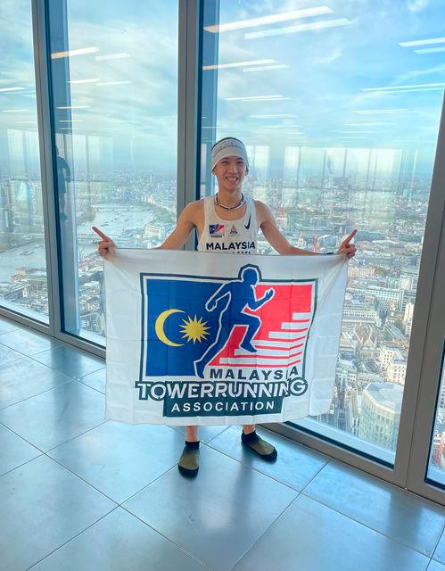 The 28-year-old took only six minutes and 52 seconds to cross 1,436 steps and set the course record, in the 244m, 56-floor tower at 22 Bishopsgate. – Team Malaysia/FBPIX