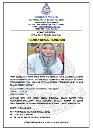 Kredit: Polis Kuantan / FB