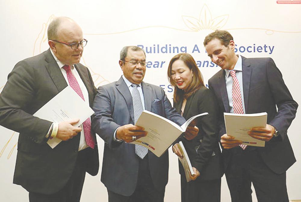 From left: Stoel, BAT chairman Tan Sri Aseh Che Mat, legal &amp; external affairs director Linda Song and finance director Ricardo Martin Guardo at the media briefing yesterday. – MASRY CHE ANI/THESUN