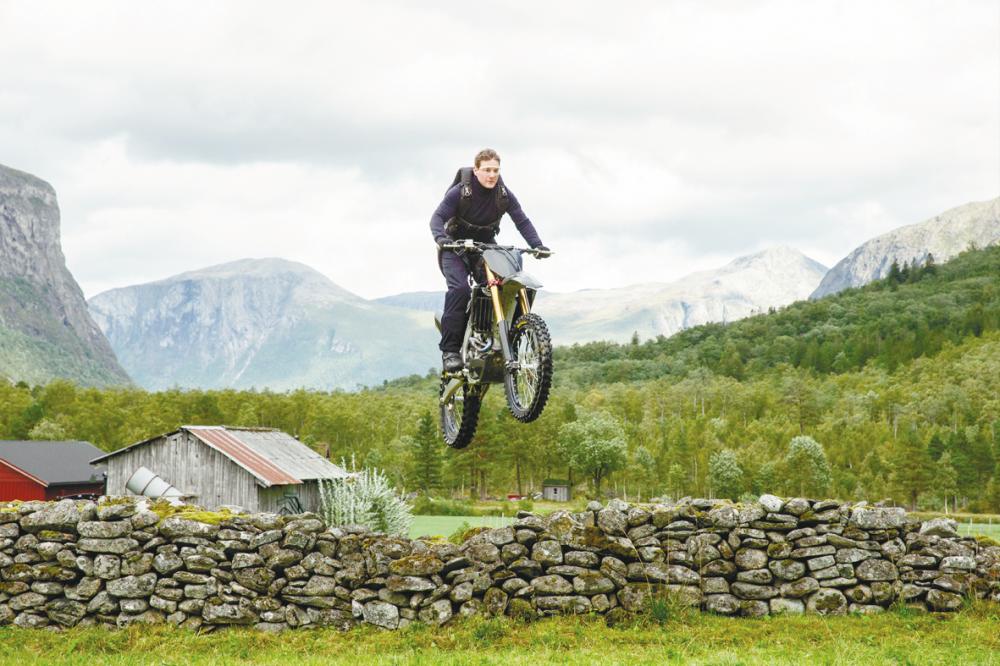 Motorcycle stunts abound. $!Motorcycle stunts abound.