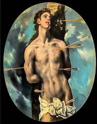 A screenshot image taken on July 28, 2025 from the Romanian Police website listing the “Saint Sebastian” painting by El Greco amongst stolen objects reported on the website on January 14, 2025. - Romanian Police / AFP