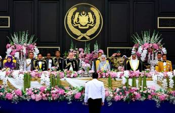 Tayangan video Riwayat Hidup Sultan Ibrahim pengisian istimewa Majlis Santapan Diraja