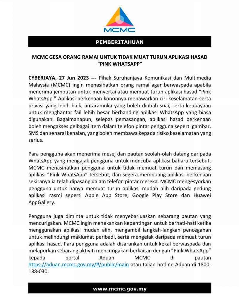 Pix credit: Suruhanjaya Komunikasi dan Multimedia Malaysia FB