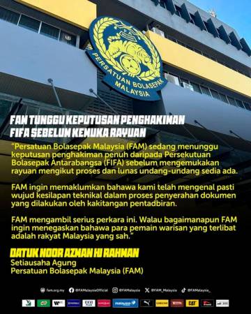 Gambar Kredit: Football Association of Malaysia / Facebook