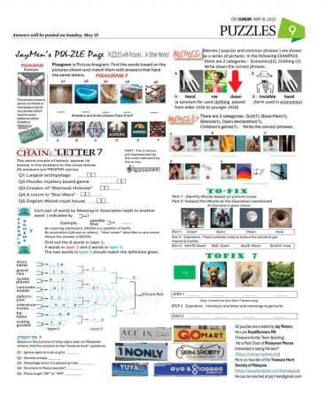 PUZZLES MAY 18, 2025