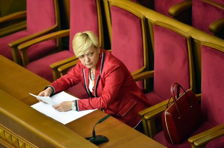 Gontareva had accused a prominent oligarch of embezzling a bank. — AFP