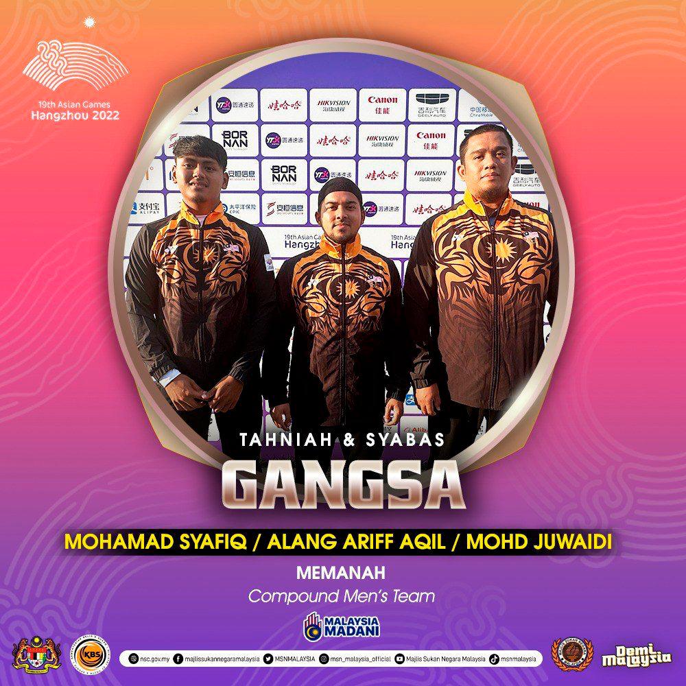 Ihsan gambar: Majlis Sukan Negara Malaysia FB