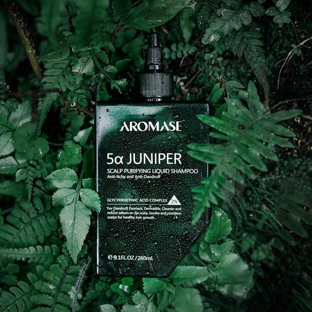 AROMASE hero product – 5α Juniper scalp purifying liquid shampoo