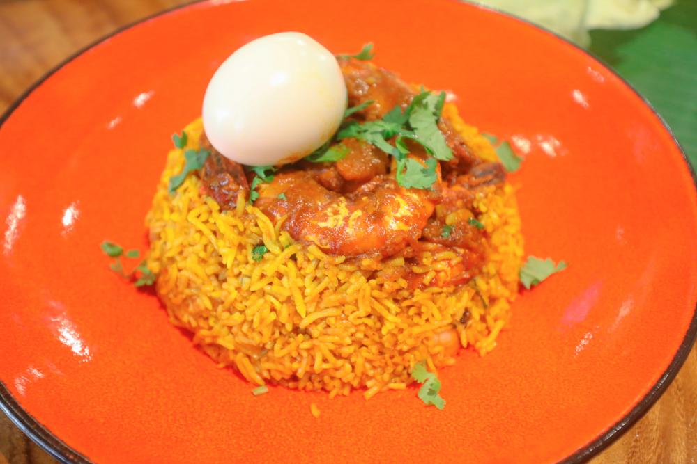 Ricksha’s best seller, Prawn Briyani. $!Ricksha’s best seller, Prawn Briyani.