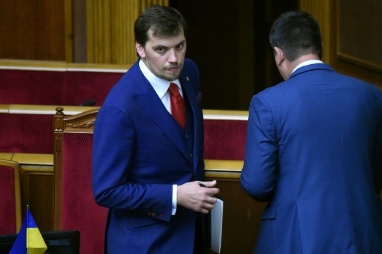 Oleksiy Goncharuk is pictured after being approved as Ukraine’s new prime minister. — AFP