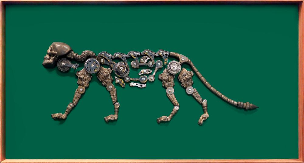 $!A piece that depicts the endangered status of the tiger population. – PICTURE COURTESY OF MOHD AL-KHUZAIRIE ALI