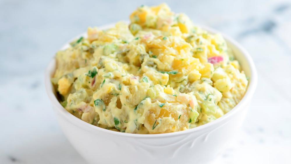 $!Potato salad is perfect as a starter for lunch. – PIC FROM YOUTUBE @INSPIRED TASTE