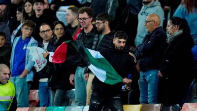 Israeli anthem booed before World Cup qualifier in Italy amid protests