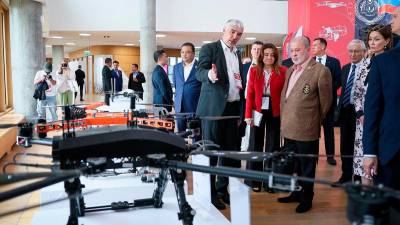 King observes Russian drone technology at Tochka Kipeniya