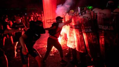 Dozens detained at Serbia anti-government rally: Minister