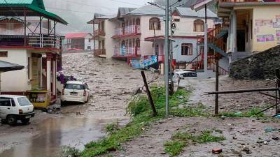 Flash flood devastates Himalayan town, 4 dead in Uttarakhand