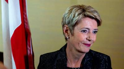 Swiss president seeks US tariff deal in Washington talks