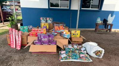 Marine police seize illegal firecrackers and liquor in Pokok Sena raids