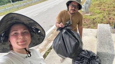 Works minister supports Tracey’s litter cleanup campaign for Pan Borneo