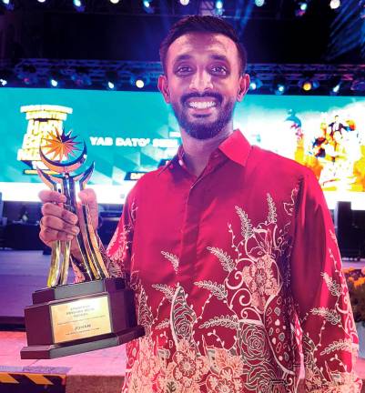 Thashidaran said the award was not a personal victory but a win for all youths striving to make a change. – (Credit - Thashidaran Tharmar)