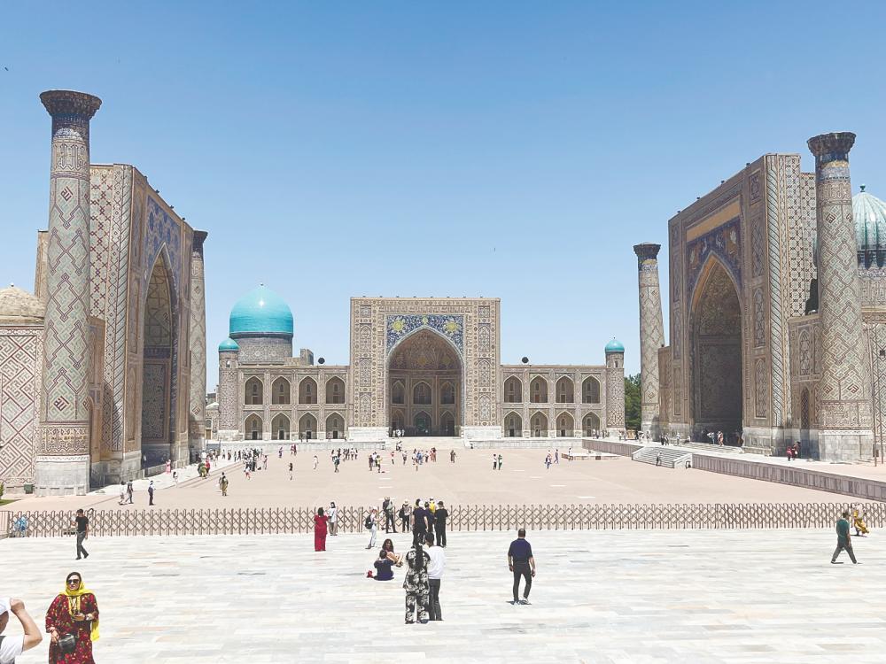 $!Samarkand Registan Square during the day.