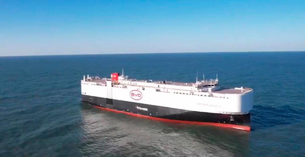 $!BYD Launches First Cargo Ship for Vehicle Exports: The Explorer No. 1