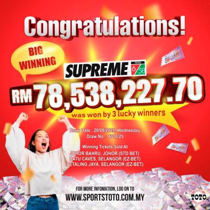 Credit: Sports Toto Malaysia FB