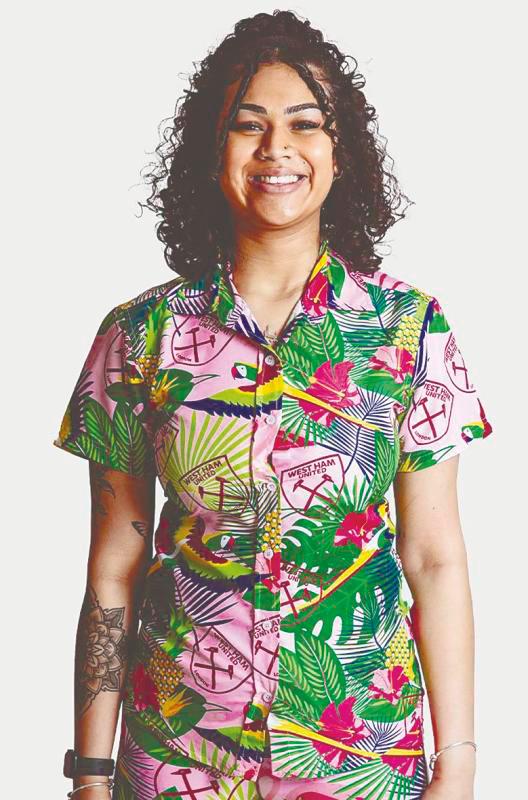 $!Hammer’s Hawaiian shirt is the club’s attempt at taking football fashion in a different direction. – WEST HAM UNITED FCPIC