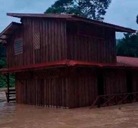 A kampung in Miri recently hit by floods. - Pic by Joseph Peter